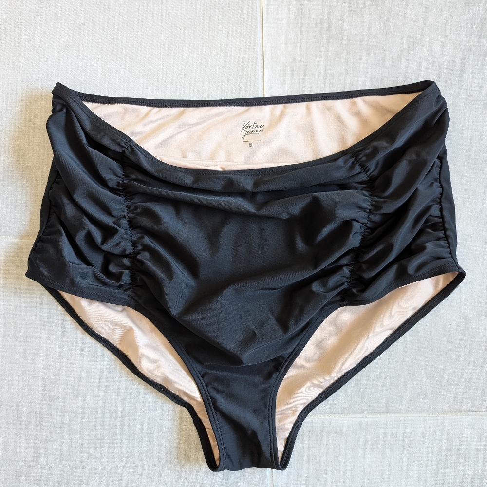 Kortni Jeane Maternity Black Swim Bottom